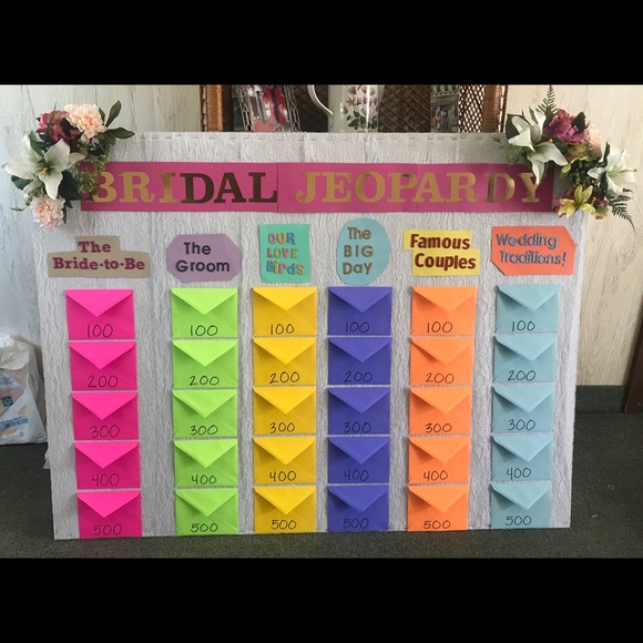 Bridal Jeopardy Game! (Homemade w/ ❤️)